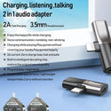 Remax Fonshion RL-LA09 Lightning to 3.5mm Jack & Charging Adapter - 2A Fast Charge, Audio & Call Support