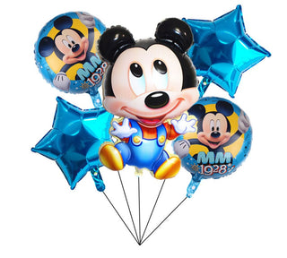 Cartoon Mickey Balloons Star Foil Balloon Birthday Party Decoration Set