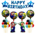 Super Mario Helium Foil Balloons Happy Birthday Set Kid Party Decorations