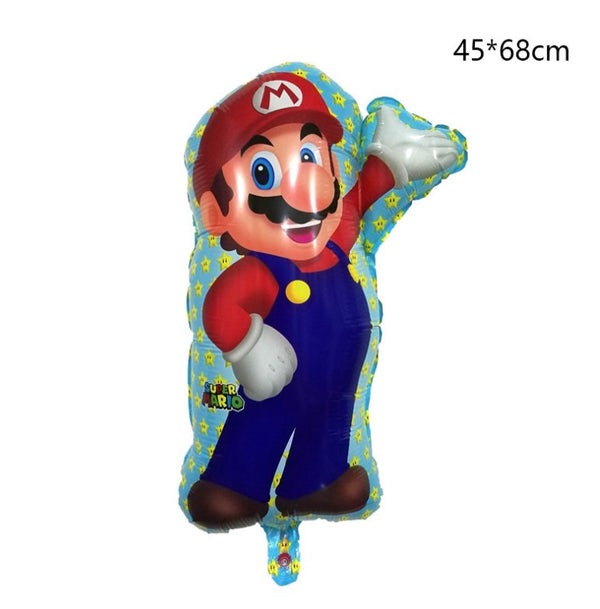 Super Mario Helium Foil Balloons Happy Birthday Set Kid Party Decorations