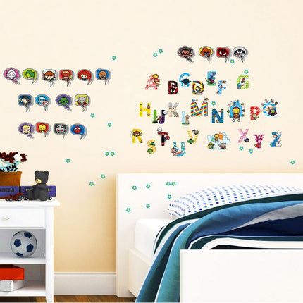 A - Z Marvels Avengers Alphabet Kids Wall Stickers Removable Art Vinyl DIY Decal - Go2buy Australia