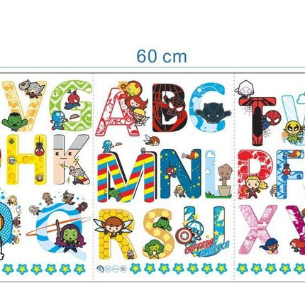 A - Z Marvels Avengers Alphabet Kids Wall Stickers Removable Art Vinyl DIY Decal - Go2buy Australia