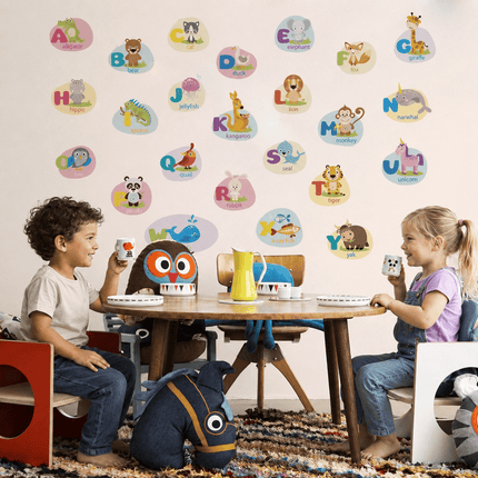 Alphabet Animal Wall Sticker for Kids Room - Go2buy Australia