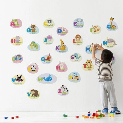 Alphabet Animal Wall Sticker for Kids Room - Go2buy Australia