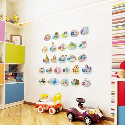 Alphabet Animal Wall Sticker for Kids Room - Go2buy Australia