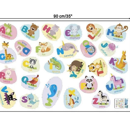 Alphabet Animal Wall Sticker for Kids Room - Go2buy Australia
