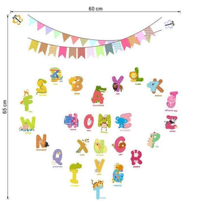 Animal Alphabet A-Z Nursery Wall Stickers - Go2buy Australia
