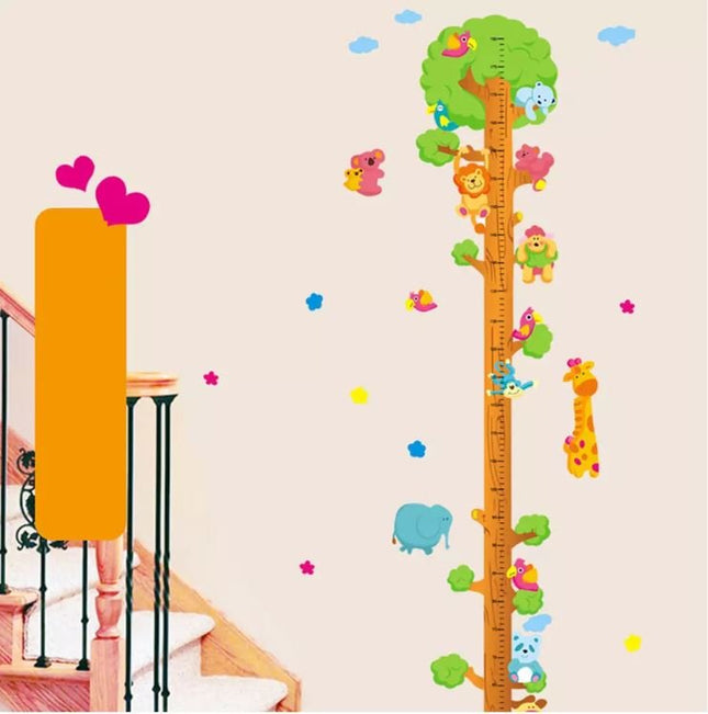 Animal Forest Kids Growth Chart | Removable Wall Decal for Nursery & Playroom - Go2buy Australia