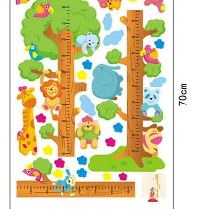 Animal Forest Kids Growth Chart | Removable Wall Decal for Nursery & Playroom - Go2buy Australia