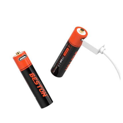 BESTON 2 - Pack AAA Rechargeable Li - ion Batteries - 1000mWh 1.5V Constant Output - Go2buy Australia