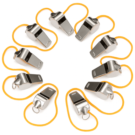 Bulk 12PCS Metal Sports Whistle Referee Indoor Outdoor Match Camping Emergency - Go2buy Australia