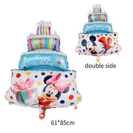 Cartoon Mickey Minnie Cake Balloons Star Foil Balloon Birthday Party Decoration Set - Go2buy Australia