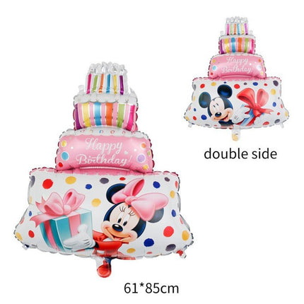 Cartoon Mickey Minnie Cake Balloons Star Foil Balloon Birthday Party Decoration Set - Go2buy Australia
