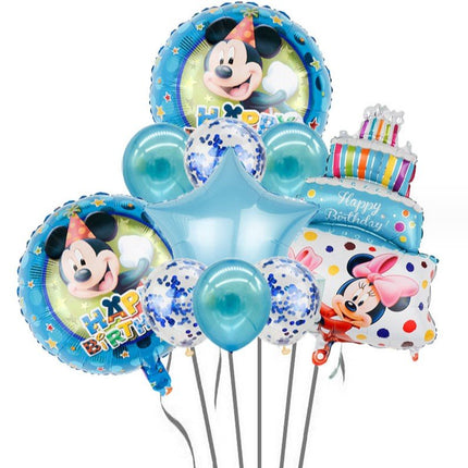 Cartoon Mickey Minnie Cake Balloons Star Foil Balloon Birthday Party Decoration Set - Go2buy Australia