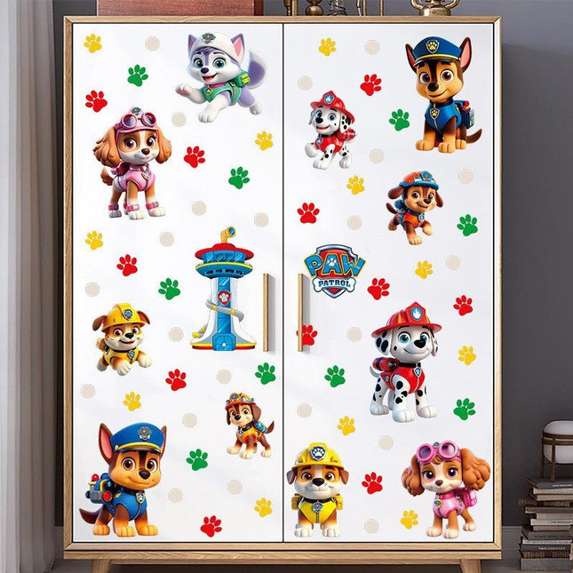 Cartoon Paw Patrol Wall Stickers – Kids Bedroom Nursery Decor Decals - Go2buy Australia