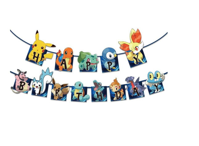 Cartoon Pokemon Pikachu Foil Helium Balloon Birthday Banner Party Decoration - Go2buy Australia