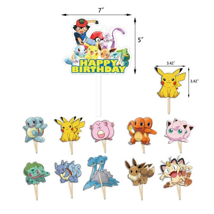 Cartoon Pokemon Pikachu Foil Helium Balloon Birthday Set Party Decoration - Go2buy Australia