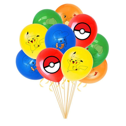Cartoon Pokemon Pikachu Helium Balloon Birthday Set Party Decoration(10PCS) - Go2buy Australia