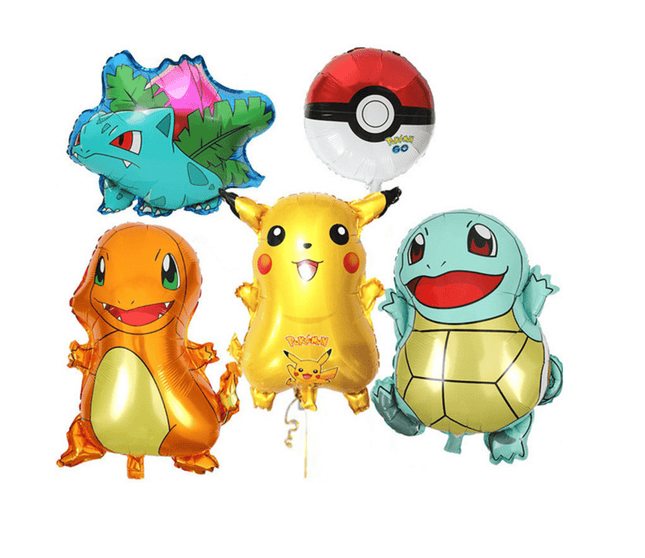 Cartoon Pokemon Pikachu Helium Balloon Birthday Set Party Decoration(5PCS) - Go2buy Australia