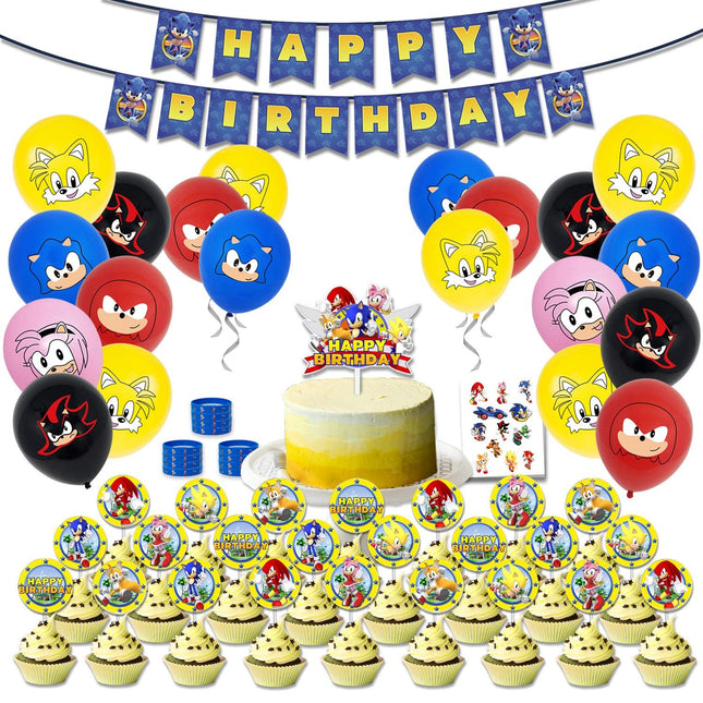 Cartoon Sonic The Hedgehog Foil Helium Balloon Set Birthday Party Decoration - Go2buy Australia