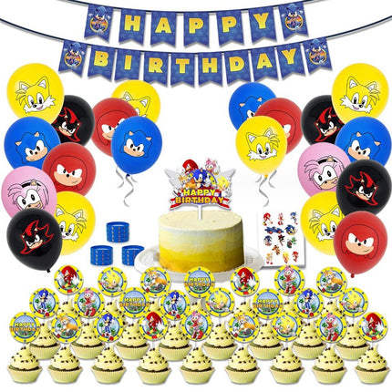 Cartoon Sonic The Hedgehog Foil Helium Balloon Set Birthday Party Decoration - Go2buy Australia