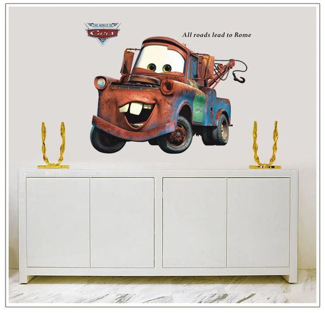Cartoon Tow Truck Disney Mater Removable Wall Sticker – Kids Car Wall Decal - Go2buy Australia