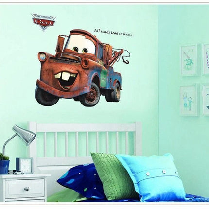 Cartoon Tow Truck Disney Mater Removable Wall Sticker – Kids Car Wall Decal - Go2buy Australia