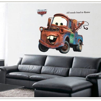 Cartoon Tow Truck Disney Mater Removable Wall Sticker – Kids Car Wall Decal - Go2buy Australia