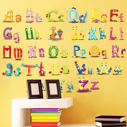 Colourful A-Z Alphabet Animal Kids Wall Sticker - Go2buy Australia