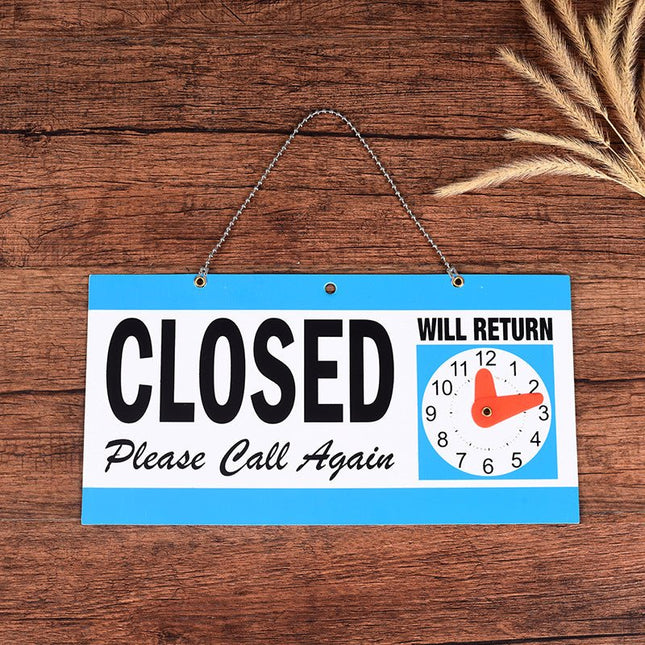 Complete Business Hours Sign Kit - Open/Closed Clock & Push/Pull Stickers - Go2buy Australia