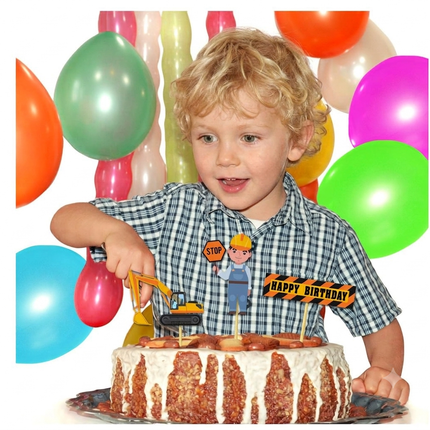 Construction Vehicle Helium Foil Balloons Happy Birthday Set Party Decorations - Go2buy Australia