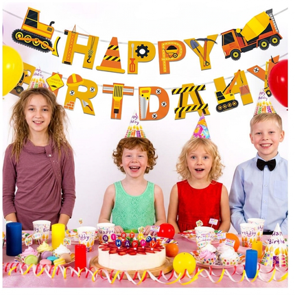 Construction Vehicle Helium Foil Balloons Happy Birthday Set Party Decorations - Go2buy Australia
