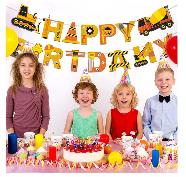 Construction Vehicle Helium Foil Balloons Happy Birthday Set Party Decorations - Go2buy Australia