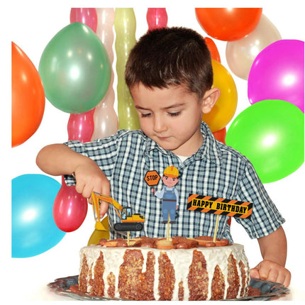 Construction Vehicle Helium Foil Balloons Happy Birthday Set Party Decorations - Go2buy Australia