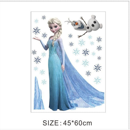 Disney Cartoon Frozen Elsa Anna Wall Sticker Removable Kids Girl Room Decal - Go2buy Australia