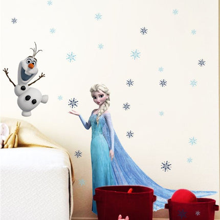 Disney Cartoon Frozen Elsa Anna Wall Sticker Removable Kids Girl Room Decal - Go2buy Australia