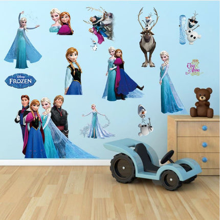 Disney Cartoon Frozen Elsa Anna Wall Stickers Removable Kid Girl Room Decor - Go2buy Australia