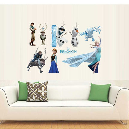 Disney Cartoon Frozen Elsa Anna Wall Stickers Removable Kid Girl Room Decor - Go2buy Australia