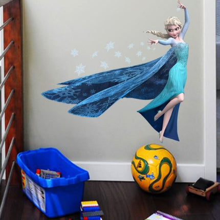 Disney Cartoon Frozen Elsa Snow Wall Sticker Removable Kids Girl Room Decor - Go2buy Australia