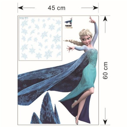 Disney Cartoon Frozen Elsa Snow Wall Sticker Removable Kids Girl Room Decor - Go2buy Australia