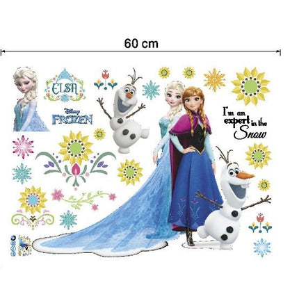 Disney Frozen Elsa Anna Wall Sticker Removable Broken Wall Kid Girl Room Decor - Go2buy Australia