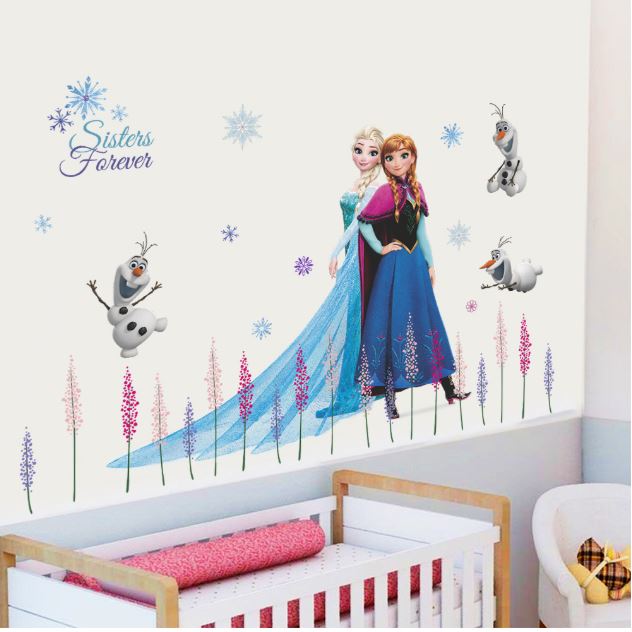 Disney Frozen Elsa Anna Wall Sticker Removable Kid Girl Room Decal - Go2buy Australia