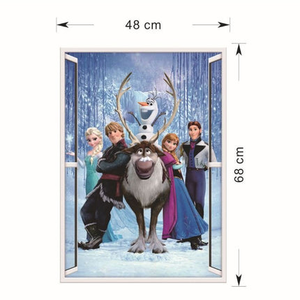 Disney Frozen Elsa Anna Wall Sticker Window Removable Kid Girl Room Decor - Go2buy Australia