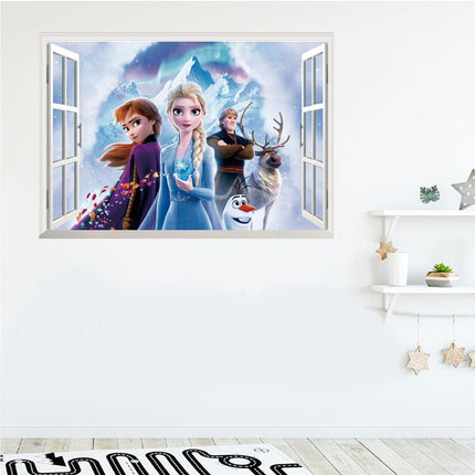 Disney Frozen Elsa Anna Wall Sticker Window Removable Kid Girl Room Decor - Go2buy Australia