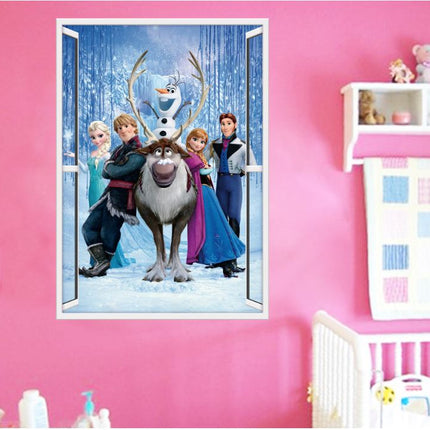 Disney Frozen Elsa Anna Wall Sticker Window Removable Kid Girl Room Decor - Go2buy Australia