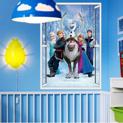 Disney Frozen Elsa Anna Wall Sticker Window Removable Kid Girl Room Decor - Go2buy Australia