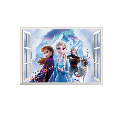 Disney Frozen Elsa Anna Wall Sticker Window Removable Kid Girl Room Decor - Go2buy Australia