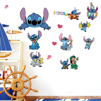 Disney Lilo & Stitch Wall Stickers Removable Cartoon Vinyl Decals for Kids Bedroom - Go2buy Australia