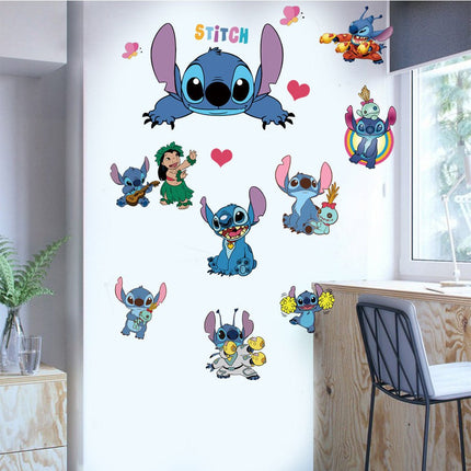 Disney Lilo & Stitch Wall Stickers Removable Cartoon Vinyl Decals for Kids Bedroom - Go2buy Australia