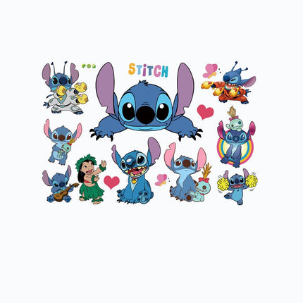 Disney Lilo & Stitch Wall Stickers Removable Cartoon Vinyl Decals for Kids Bedroom - Go2buy Australia